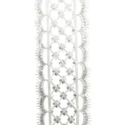 1.75'' x 2yd. White Lace Sequined Ribbon by Celebrate It®