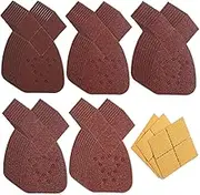 Bates- Mouse Detail Sander Sandpaper, 50 pcs, 60/80/120/150/240 Grits with Extra 3 Tips, Red Sanding Pads, Mouse Sandpaper Assortment, Mouse Sander Sandpaper, Black and Decker Mouse Sanding Pads
