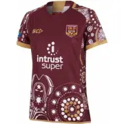 QLD STATE OF ORIGIN MAROONS Ladies Womens Indigenous Training Jersey, 8 14