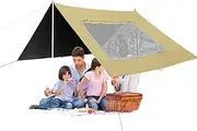 Car Awning Sun Canopy Outdoor, Foldable UV-Resistant Car Awnings with Screen, 188.98x110.24 inches Portable Shelter for Overlanding Camping Fishing Picnics Beach Parking