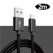 2M Nylon Type C USB-C Cable Charge Charging Fast Charger For iPhone 15 16 Samsung