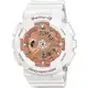 CASIO卡西歐 Baby-G 人氣經典率性手錶-玫瑰金x白(BA-110-7A1)