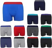 [ITRAT] Boys Classic Underwear Cotton Boxers Shorts Trunks Multipack Assorted color Underpants ComfortFlex Waistband Boxer Brief with Fly 5-13 Years Pants (Pack of 3)