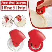 Pastry Wheel Cutter for Pie Crust Pastry Puff Pasta Fondant Decorator Durable