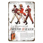 Tin Sign Johnnie Walker Sensible To Stick With 20x30 Metal Rustic Vintage