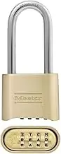 Master Lock 175DLHWD Set Your Own Word Combination Padlock 2-1/4 in. Shackle Brass Finish