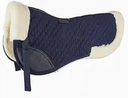 Cotton Saddle Pad, Horse Riding Saddle Fur Pad Accessories, Breathable Cotton Pad Saddle for Horses English Saddle Pads for Horses with Brick Quilting Equestrian Riding Equipment Blue