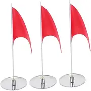 Toyvian 3sets Golf Practice Flag and Cup Stainless Steel Indoor Putting Hole for Accurate Training Stable Support for Indoor and Outdoor Use Effortless Setup Secure Connection for Enhanced
