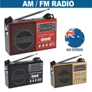 3 Band AM/FM/SW World Radio USB/SD MP3 Player Rechargeable Led Torch AU Stock