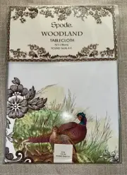 Spode WOODLAND Pheasant Thanksgiving TABLECLOTH 70” Round NWT