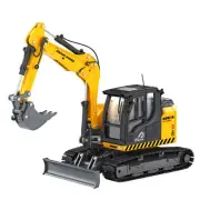 Crawler Excavator Construction Vehicle 1/50 Scale Diecast Digger Model Yellow