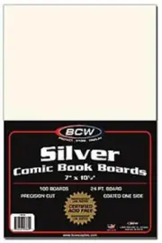500 BCW Silver Age / Era Comic Book ACID FREE Backing Boards white backers