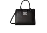 Nine West Womens Camelia Jetset Satchel Black One Size 8428