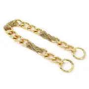 Classy Metal Tassels Bag Chains Purse Handles Shoulder Yellow Gold Big 17''