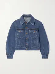 [Chloé] Chloé - Recycled-cotton And Hemp-blend Denim Jacket - Blue - FR 40 FR 40 Blue