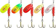 Small Spinner Baits, Bass Trout Hard Metal Spinner Baits Kit, Lures Gear Jigs with Bright Colors for Water Walleye Lake Sea Catfish Pike Crappie Fisherman