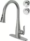 Kitchen Faucets with Deck Plate Brushed Nickel Kitchen Faucet with Pull down Spr