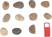 HOODANCOS 10 Pcs Hand-Painted Rocks Natural Pebbles for DIY Art Projects Bracket 2-4cm Unique Shapes