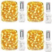 LED String Lights 5M 50LEDs with Remote Control Timer Waterproof Battery Operated Fairy String Lights for Indoor Outdoor Bedroom Christmas Decor Multi Color