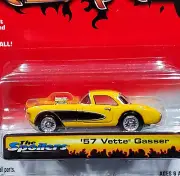 Johnny Lightning 57 1957 Chevy Vette Corvette Gasser The Spoilers Car Yellow