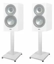 Pair 21” Steel White Stands For ELAC Navis ARB-51 Bookshelf Speakers