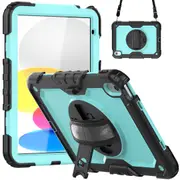 MCC Shockproof iPad 10.9" 2022 10th Gen Strap Rugged Case Cover Coloured PC Apple [Light Blue]