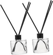 MAGICLULU 50ml Essential Oil Aromatherapy Bottles Set of 4 Glass Diffuser Bottles Fragrance Diffuser Sticks