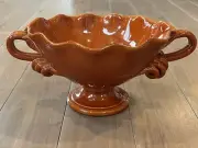 VIETRI Tuscan Garden Cinnamon Footed Urn Vase Italy