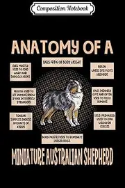 Composition Notebook: Anatomy Of A Miniature Australian Shepherd Funny Journal/Notebook Blank Lined Ruled 6x9 100 Pages