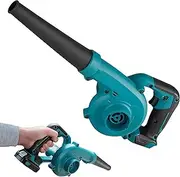 [EZONEDEAL] Electric Cordless Leaf Blower Kit, 3-Speed Motor, Lightweight Leaf Blower, Handheld Leaf Cleaner for Lawn Care, Blowing Leaves, Dust, Snow, Gravel for Patio, Yard, Green
