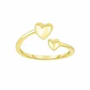Polished Heart Bypass Toe Ring 14K Yellow Gold 1.1gr