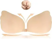 [FQQF] Adhesive Push Up Bra, Strapless Bra Backless, Strapless Bra Backless, Comfortable and Perfect Fit, Strapless Bra for Backless Outfits, Backless Bra (Cup Size: B), d, Medium