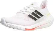 [adidas] Women's Ultraboost 21 W Running Shoe, Cloudwhite CoreBlack Solarred, 7 US