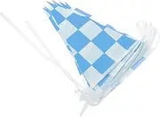 FOYTOKI Race Car Birthday Decorations Checkered Race Flags Small Flags for Deck Patio Porch or Veranda