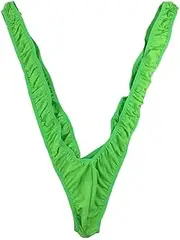 [Generic] Green Borat Mankini Costume Swimsuit Mens Thong Swimwear Stag Bucks Party G String