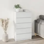 Drawer Cabinet White 60x36x103 cm Engineered Wood