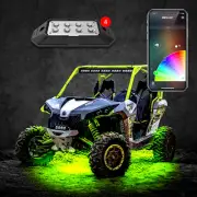 4pc RGB 6w LED Waterproof Rock Light Kits XKchrome Smartphone App Controlled