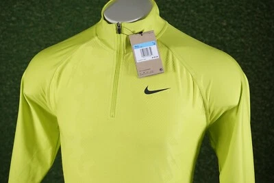 MEN’S MEDIUM NIKE DRI-FIT VAPER ADV 1/2 ZIP GOLF PULLOVER LONG SLEEVE LIME, NWT