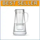 Premium Glass Water Filter Pitcher - 30+ Contaminants Removed, 7-Cup Capacity