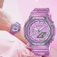 在飛比找PChome24h購物優惠-CASIO G-SHOCK 半透明系列農家橡樹計時錶/紫/G