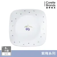 在飛比找蝦皮商城優惠-【美國康寧 CORELLE】紫梅方形8吋平盤