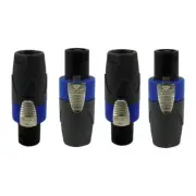 4Pcs Pole Conductor Speakon Cable Male Connector End For PA Speaker Loudspeakers