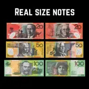 AUD edible image real size bank notes/ AUD cake topper