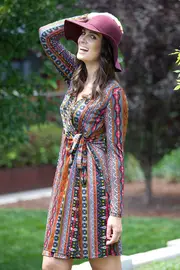 Guru L/S Wrap Dress--RAS-L45-W15