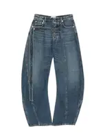 [Jean Paul Gaultier] Jean Paul Gaultier-Jeans A Vita Bassa Con Dettaglio Cinturino Sul Davanti-Donna 24