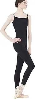 [Wearmoi] Wear More ACA005BLAS Women's Ballet Camisole Unitard, Cotton Material, V Back Cut (S Size) Black