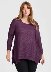 [TS] Taking Shape Ottoman Rib Knit Tunic Size 16 in Orchid - Plus Size Women's Clothing Orchid