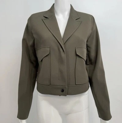 NWT - Vince Camuto Cropped Jacket Blazer Size 6 Olive MSRP $149