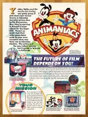 1994 Animaniacs SNES Print Ad/Poster Original Authentic Video Game Promo Art
