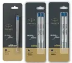 5 x Parker Jotter Classic Ball Point Pen Refills, Blue Ink, Medium 1mm Tip, Nib